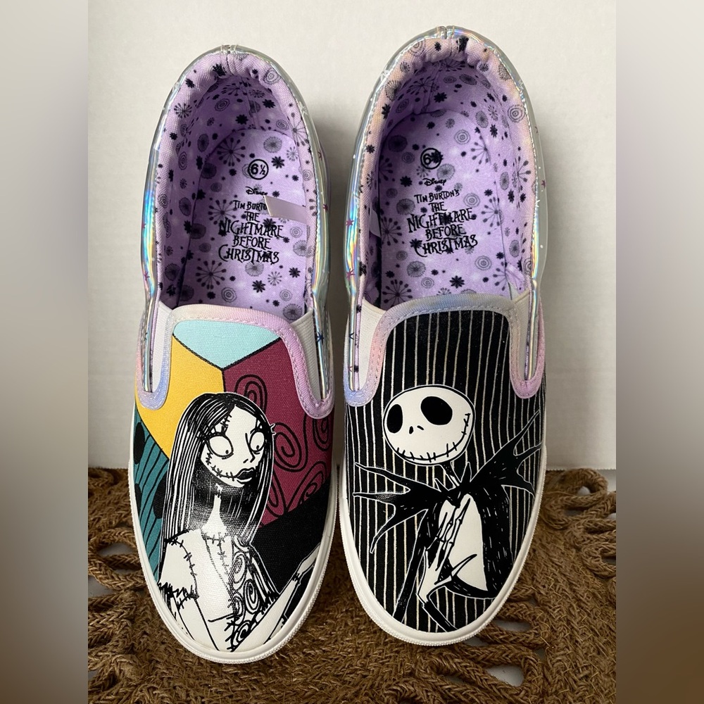 Nightmare Before Christmas Slip-On Shoes size 6.5
